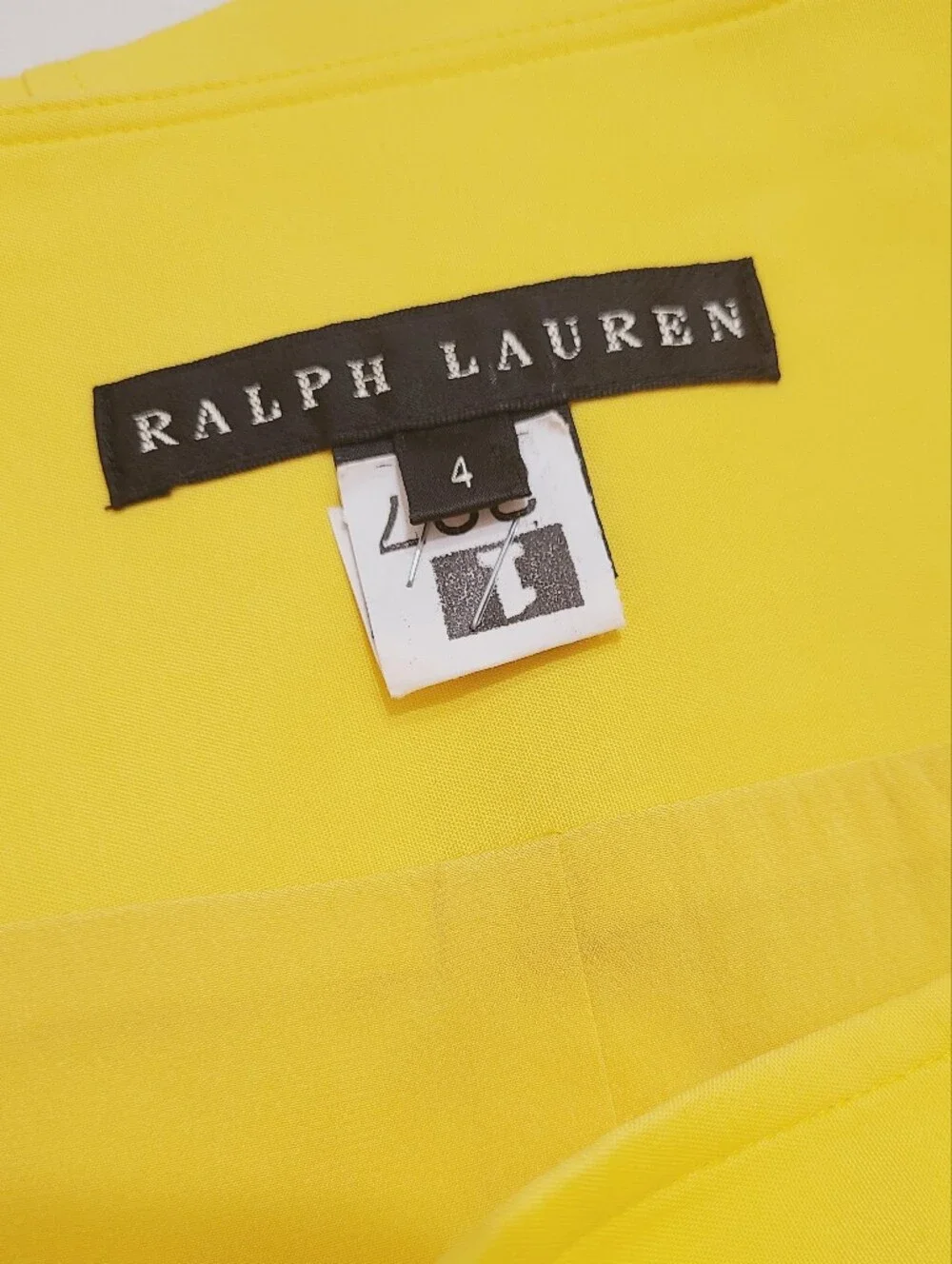 Ralph Lauren Black Label Mini Skirt Full Zip Bright Yellow Sz 4